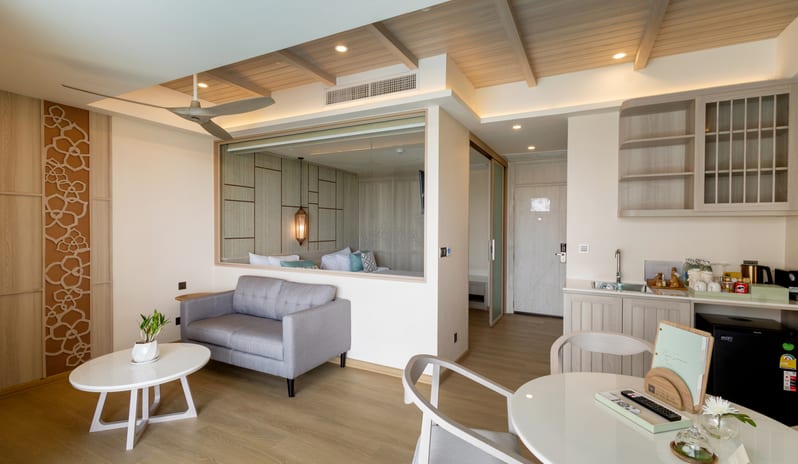 Seaside Two-Bedroom Pool Suite Living Area